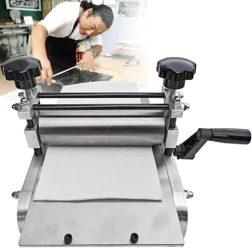 Esta Prensa de Grabado Ajustable para impresión Manual de sobremesa, con Rodillo metálico para Impresiones artísticas Uniformes, es Ideal para técnicas de tipografía y huecograbado.