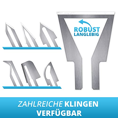 Foto von BMK Dämmstoffschneider Styroporschneider Schaumstoffschneider- Handgerät für Dauerbetrieb - 230V/ 250W/ bis zu 500°C | mit Koffer, Klinge 200 + 250mm & Reinigungsbürste