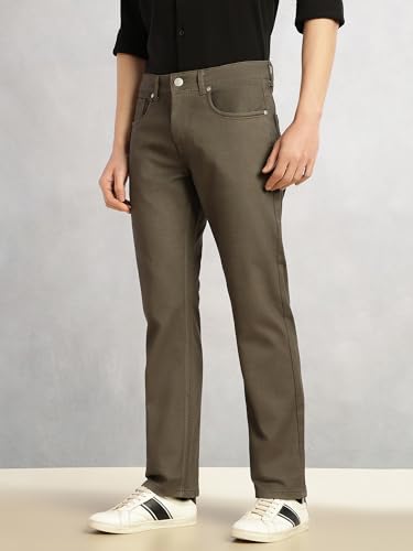 Image of Thomas Scott Men's Cricket Club Collection Mid-Rise Straight Fit Stretchable Jeans | 5-Pocket | No-Fade Denim