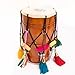 12 Inch Medium Handmade Wooden & Leather Classical Indian Folk Tabla Dholak Drum Set With Adjustable 7-Bolts & Tuning Spanner, Hand Percussion World Musical Instruments For Musicians Punjabi Dholki