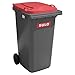 Produktbild SULO 2 Rad Müllgroßbehälter 240 grau mit Rotem Deckel