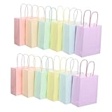 Mikikit 30 Piezas Bolsas Kraft Pequeñas con Asas Ergonómicas Bolsas de Regalo Pastel para Bodas Cumpleaños y Detalles Reutilizables y Resistentes para Dulces y Manualidades