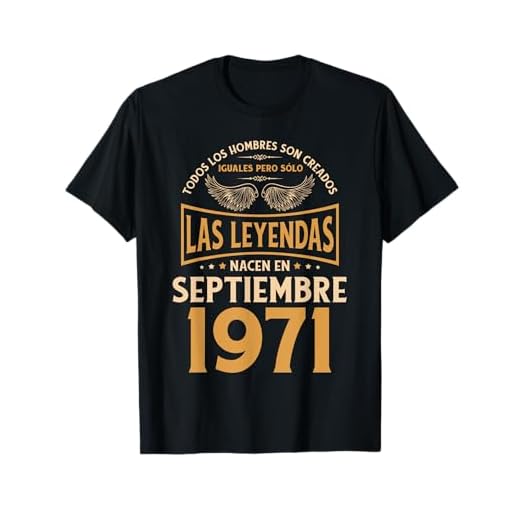 Cumpleaños Hombre Regalos Las Leyendas Septiembre 1971 Camiseta