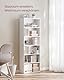 VASAGLE Bücherregal 6 Ebenen, Standregal, Aufbewahrungsregal, verstellbare Einlegeböden, für Wohnzimmer, Homeoffice, Schlafzimmer, wolkenweiß LBC166T14