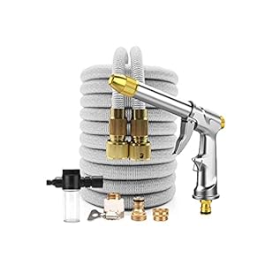 Release Tuinslang Uitbreidbare flexibele waterslang hogedruk auto wassen plastic pijp met spuitpistool om te water geven (Color : A, Size : 100FT)
