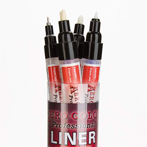Schmincke AeroColor Liner - Juego de rotuladores de punta fina para rellenar, 4 lápices n.u00b0 1, 2, 3 y 5