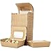 50 Pezzi Scatola Cibo Asporto, Scatola Cartone con Finestra, Scatola Imballaggio in Carta Kraft, Scatola Asporto a Tenuta Stagna e Resistente al Calore, per Ristoranti e Scatole Insalata, Marrone