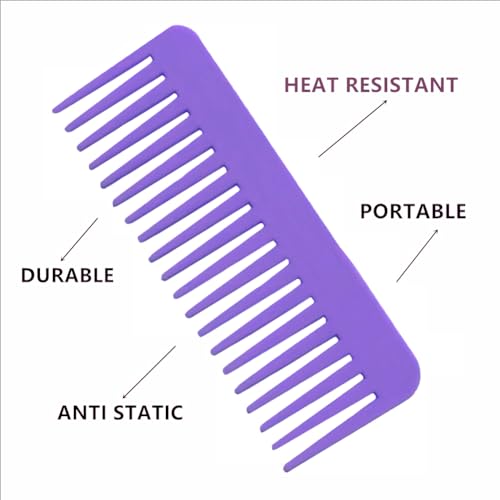 Peine de dientes anchos para cabello rizado y largo miniatura 6