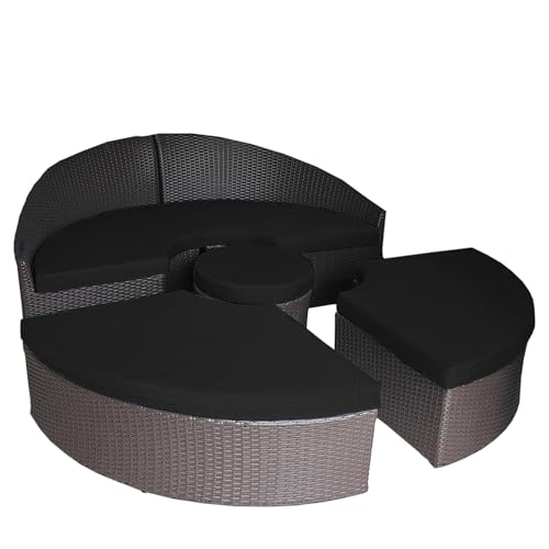 Fundas de cojines circulares impermeables para sofás modulares de terraza kit de 4 piezas 2