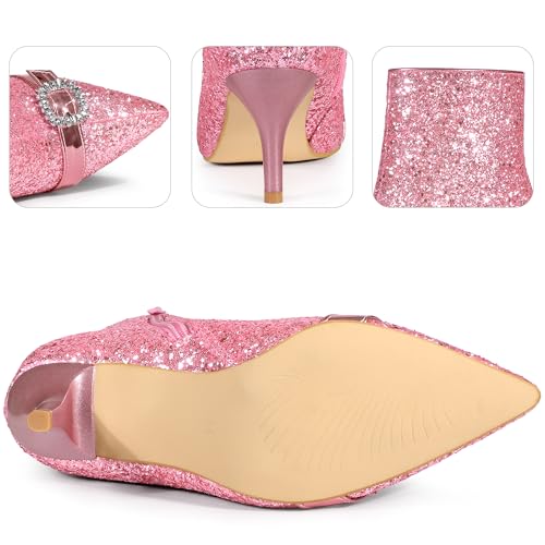 Perphy Glitter Boot Rhinestone Pointed Toe Stiletto Heel Ankle Boots for Women3