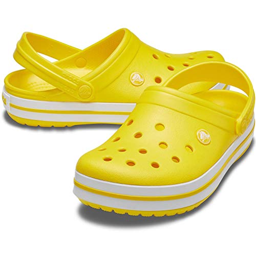 Image of Crocs Crocband Clog, lemon /white, 12 US Women / 10 US Men M US