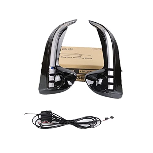 Luz diurna LED Vios Yaris parachoques delantero con sistema DRL bicolor y streamer dinámico