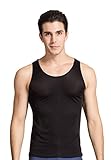 CLC Men's 100% Silk Vest Silk Tank Top XL Black