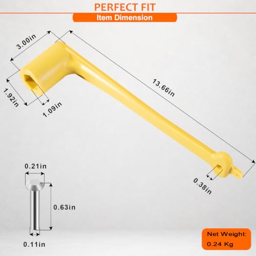 Image of Camoo For Mercury Prop Wrench Boat 1-1 /16 inch Propeller Wrench For All Mercury /Mercruiser /Yamaha Alpha /Bravo Outboard & Stern Drive - 91-859046Q4 | Light Weight, Yellow, Rustproof Plastic (27mm)