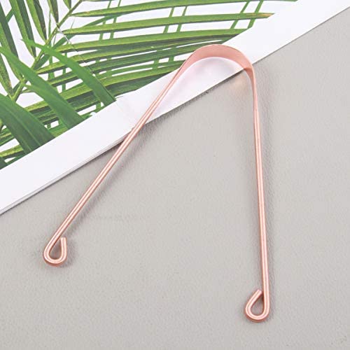 Raspador de língua de cobre com trava raspador dental de metal para eliminar mau hálito