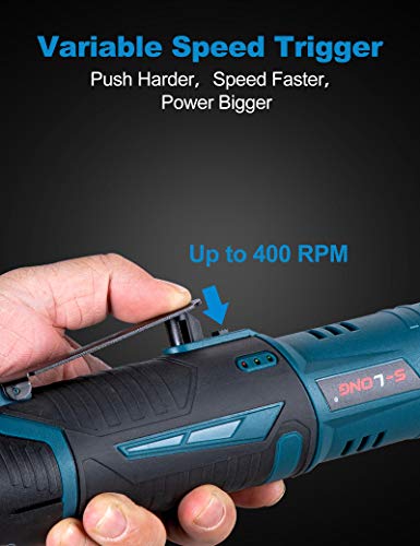 image for S-LONG Cordless Electric Ratchet Wrench Set, 3/8