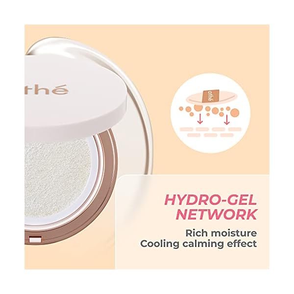 Vegan Sun Cushion by ATHÉ Vegan Relief Sun Cushion SPF50+PA++++ 0.84 oz, 24g | The Large-sized Athe Vegan Sun Cushion | Protection for Face and Body from Sun UV rays | Vegan Moisturizing Skin Care | Vegan Sunscreen | Kbeauty