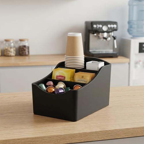 Black Sugar Packet Holder for Coffee Bar Drink Packet Organizer Tea Box - image 4