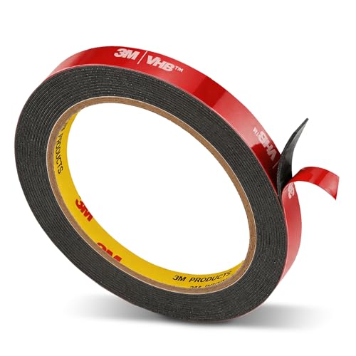 3M Double Sided Tape 0.24 x 15.4Ft Heavy Duty 5925 Mounting Tape Strong Adhesive Waterproof Foam Tape for Automotive Interior Exterior Use and Home Office Deco Use