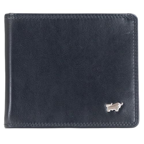 BRAUN BÜFFEL Herren Geldbörse aus echtem Rindsleder Golf mit RFID Schutz - Dollarclip mit 8 Kartenfächern - Edles Schwarz