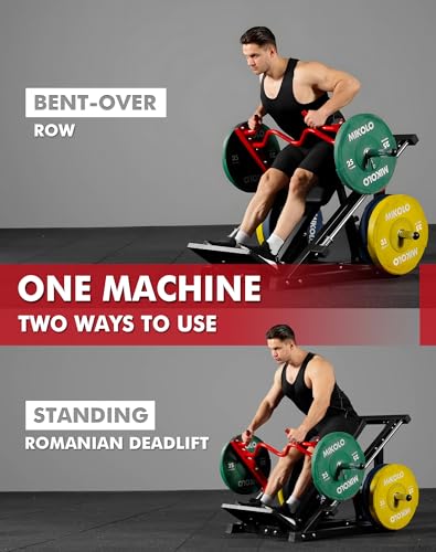 Image of Mikolo Linear Row Machine, Back Workout Machine for Home Gym, Plate-Loaded Back Machine with Linear Bearing, Back Row Machine LAT Training Equipment SR06 Ultra