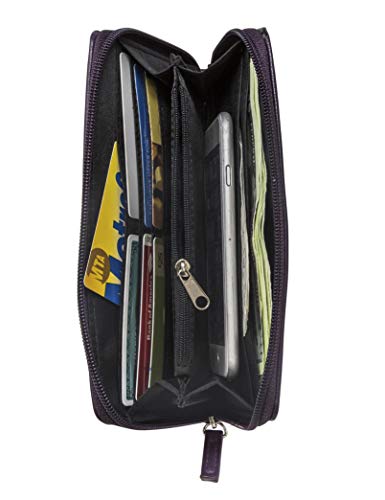 Nautica Bulk Cargo Womens Rfid Wallet Clutch Zip Around Organizer (Plum) #TOP2