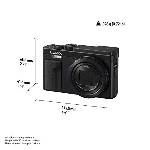 Image of PANASONIC LUMIX ZS80 20.3MP Digital Camera, 30x 24-720mm Travel Zoom Lens, 4K Video, Optical Image Stabilizer and 3.0-inch Display - Point & Shoot Camera with Lecia Lens - DC-ZS80K (Black)