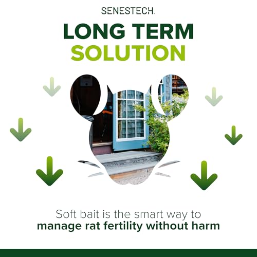 Senestech Evolve Cottonseed Oil-Based Soft Bait Contraceptive for Rats, Formulated to Lessen The Population in or Near Your Home, 1.5 lbs (Approx 21 Pieces)
