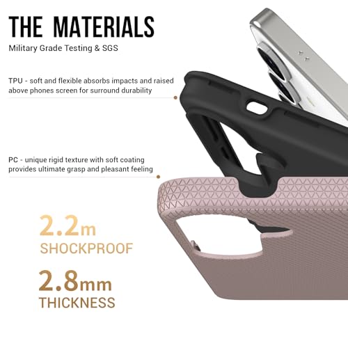 Image of NOXO Ultra-Hybrid Triangle Back Case Cover for Samsung Galaxy S25 Fe, | Shockproof Design | Camera Protection | Soft TPU & Rugged PC | Bumper Case Cover for Samsung S25 Fe, (Aureate Pink)