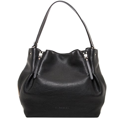 Burberry Women's Medium Maidstone Leather & Canvas Handbag Black