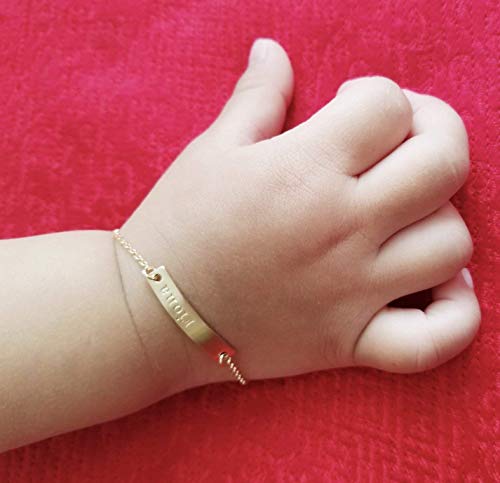 14K GOLD Filled (NOT PLATED) Baby/Toddler/ChildrenBracelet - Personalized Handstamped Artist Created Quality Bracelet2