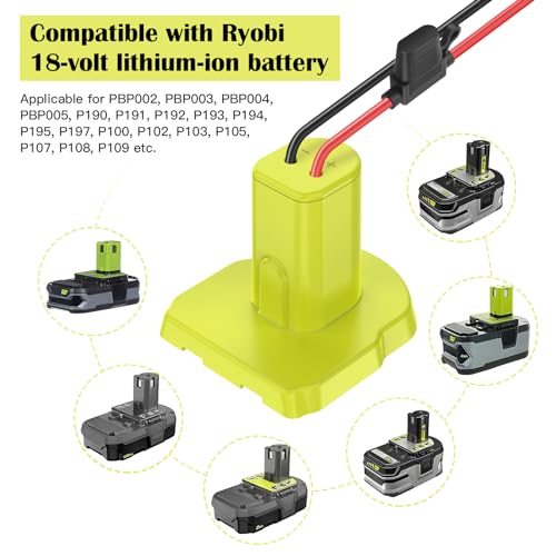 KOEZEOI 2 pacotes de adaptador de rodas elétricas para Ryobi 18V adaptador de bateria Power Wheels k