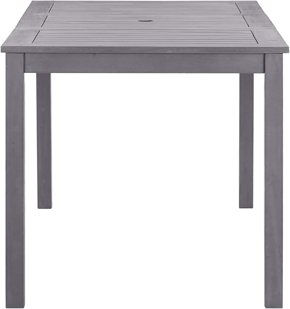 Patio Table ,Garden Tables,Party Tables,Outdoor Dining Tables,Snack Tables,Display Tables,Reading Table,Game Tables,for Balcony,Terrace,Dining Room,Gray Wash 55.1"x31.5"x29.1" Solid Acacia Wood