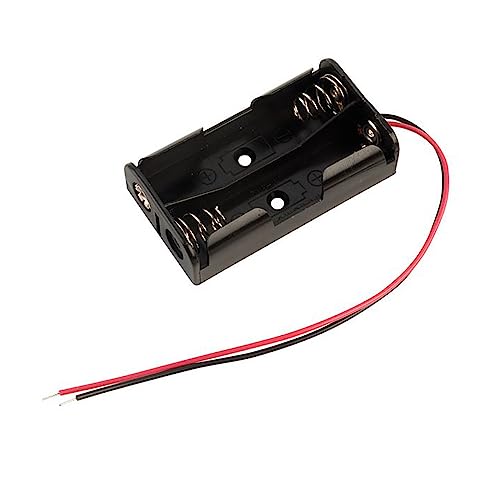 szzijia 5 cajas de batería con cable negro y rojo, 1, 2, 3, 4 ranuras (2 ranuras)