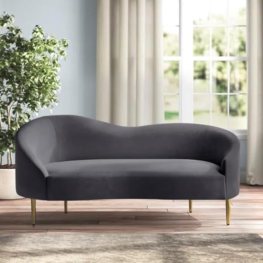 SK Woodies Rosewood 2Seater Settee Curved Sofa Diwan Couch for Bedroom