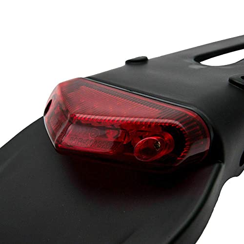 MACHSWON Enduro Fender Rear Tail Light for Motorcycle & Dirt Bike, 12V Universal LED Brake Stop Lamp Rear Tail Lights for XR DRZ KLX KMX, Red Light