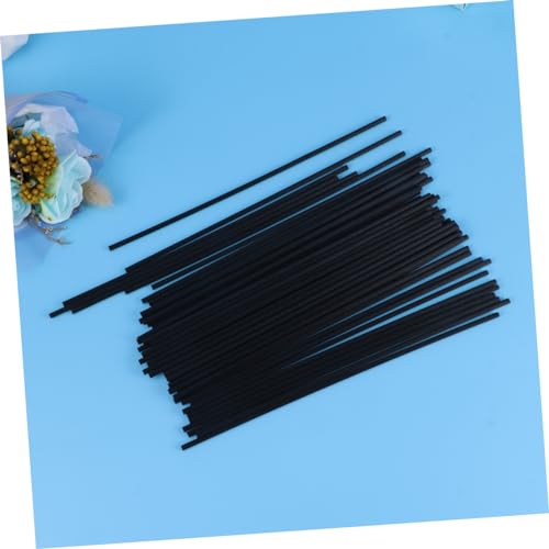 50 varillas difusoras negras de ratán natural para aroma miniatura 4