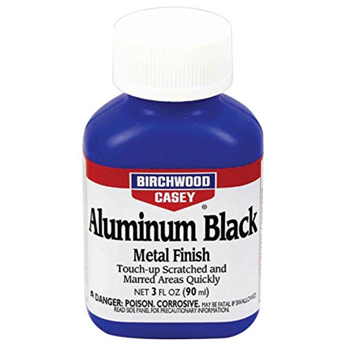 Image of Birchwood Casey Fast-Drying Fast-Acting Aluminum Black Metal Finish for Restoring Scratched and Marred Areas, Gun Cleaning, 3 Ounce Bulk Each