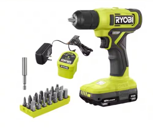 Ryobi 18V Cordless 3/8 in. Drill/Driver (Tool Only) PCL201