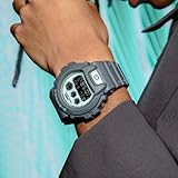 Casio G-Shock DW6900HD-8 Luminous Dial Grey Resin Digital Watch, Gray, Modern - Image 2