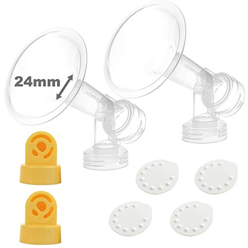 Nenesupply Pump Parts Compatible with Medela Breastpump Not Original Medela Pump Parts 24mm Breastshield Valve Membrane for Medela Pump in Style Medela Symphony Swing Replace Medela Breastshield