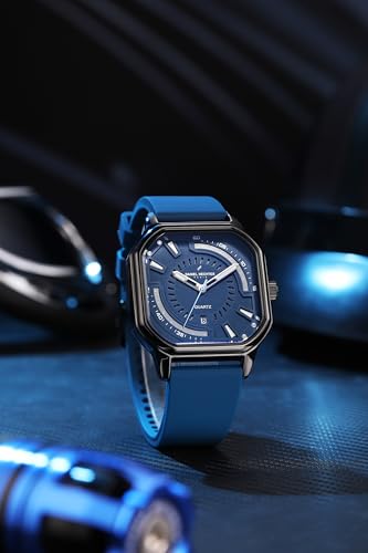 Image of Daniel Hechter Paris Rivoli Collection Modern Analog Watch for Men with Octagon Dial and Silicon Band-DHM1003