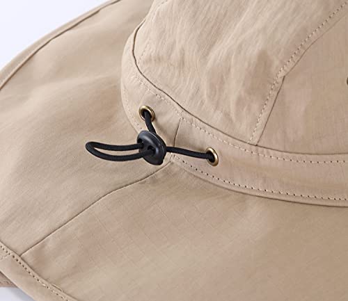 Image of Home Prefer Summer UPF 50+ Men's Bucket Sun Hat Wide Brim Fishing Hat Safari Hat