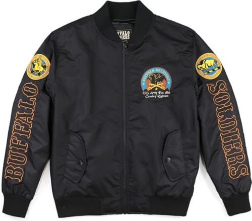 Big Boy Buffalo Soldiers S10 Mens Bomber Jacket [Black] - ID#68554-15-207-0-0