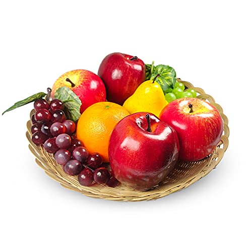 Artificial Fruits Pack, Fake Mixture Fruits For Home Decor, Simulation Fruit Set, Party Chirstmas Decortion, Faux Fruit Modle For Photoshoot, Artificial Apple Pear Grape Orange (6 Kinds,8 Pcs) #TOP4