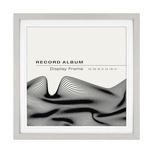 MCS Single Matte Record Album Frame, 15x15 Record Frame, Gray Frame to Display One LP Vinyl Record Jacket (1-Pack) -  MCS Frames, 64446