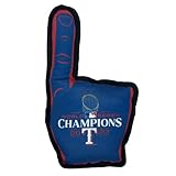 Pets First MLB Texas Rangers #1 Fan Toy. World Series Champ, Best Winning Sports Dog Toy with Double Stitched Trim and Tough Nylon Material Filled with Chewable Polyfil and Inner Squeaker