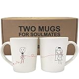 BoldLoft Tie the Knot His & Hers Wedding Coffee Mugs-Wedding Gifts for Couples,Wedding Gifts for Bri