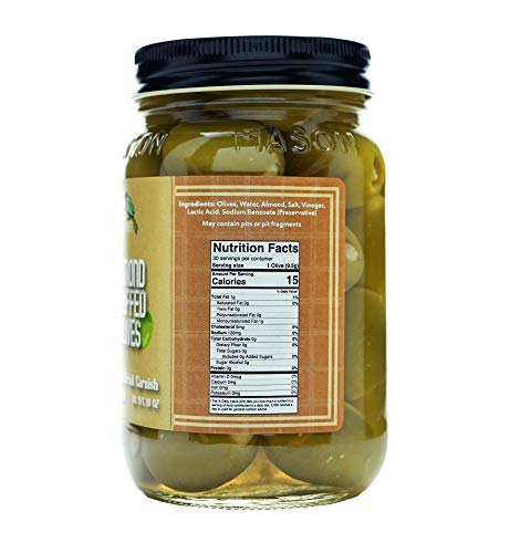 image for Green Jay Gourmet Almond Stuffed Olives – Almond Stuffed Green Olive