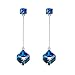 SIVERY 'Infinity Love' Dangle Earrings with Blue Swarovski Crystals, Jewelry for Women Gifts for Mom